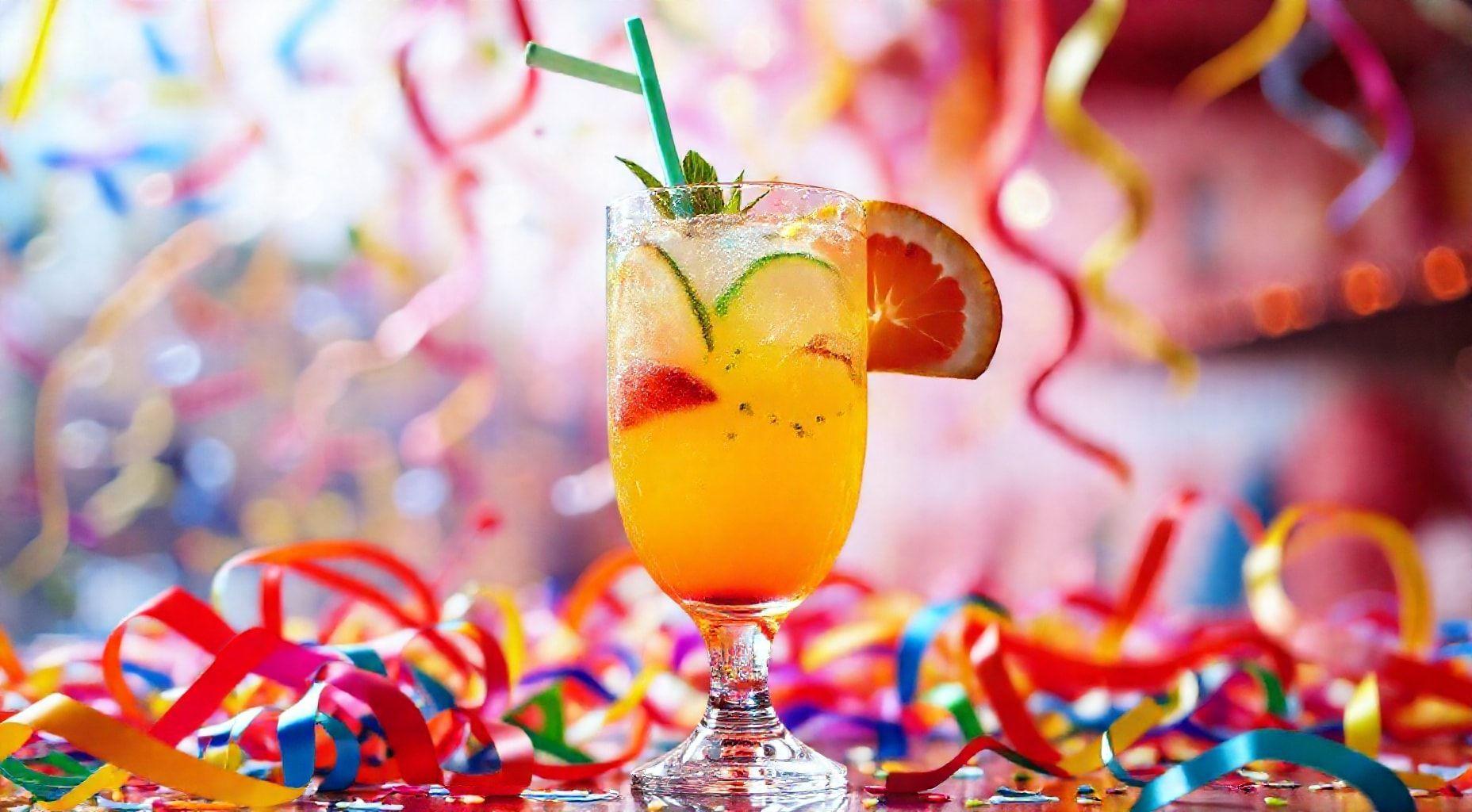 Drinque colorido e refrescante para o carnaval